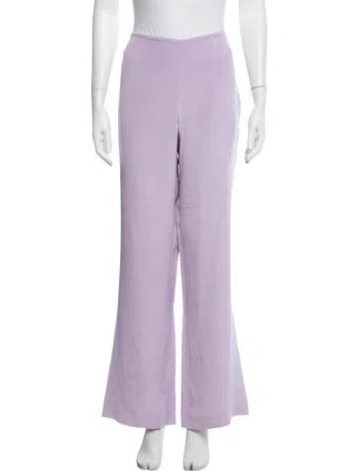 Pre-owned Escada Silk Flared Pants In Purple
