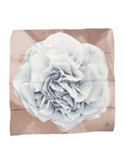 Pre-owned Escada Silk Floral Print Scarf In Multi