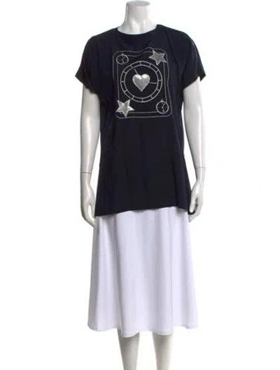 Pre-owned Escada Silk Graphic Print T-shirt In Multi