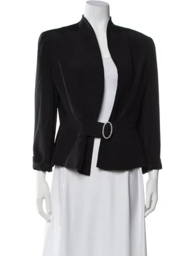 Pre-owned Escada Silk Jacket In Black