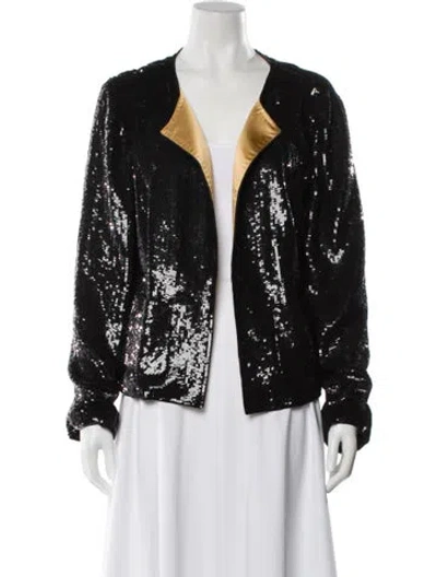 Pre-owned Escada Silk Jacket In Black