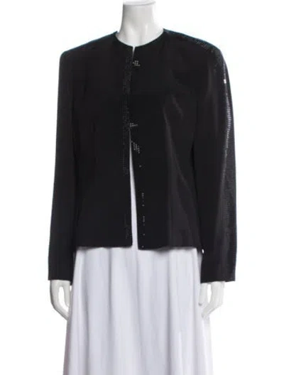 Pre-owned Escada Silk Jacket In Black