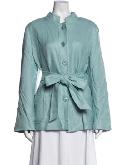 Pre-owned Escada Silk Jacket In Blue