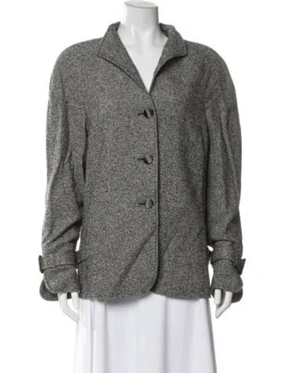 Pre-owned Escada Silk Jacket In Gray