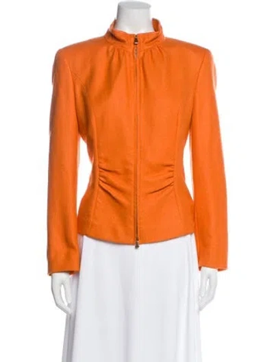 Pre-owned Escada Silk Jacket In Orange