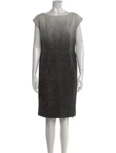 Pre-owned Escada Silk Knee-length Dress In Black