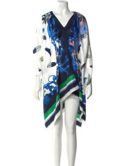 Pre-owned Escada Silk Knee-length Dress In Multi