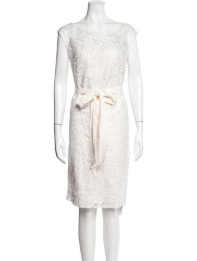 Pre-owned Escada Silk Knee-length Dress In Multi