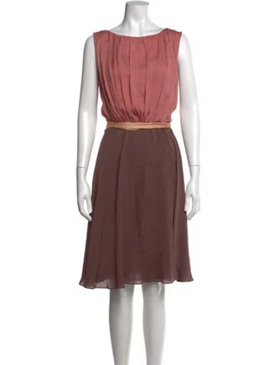 Pre-owned Escada Silk Knee-length Dress In Multi