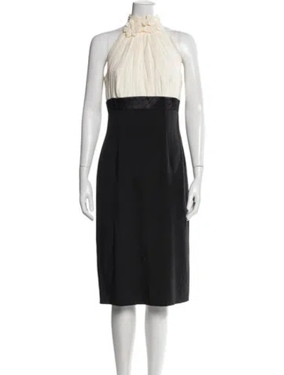 Pre-owned Escada Silk Knee-length Dress In Multi