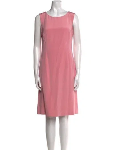 Pre-owned Escada Silk Knee-length Dress In Pink