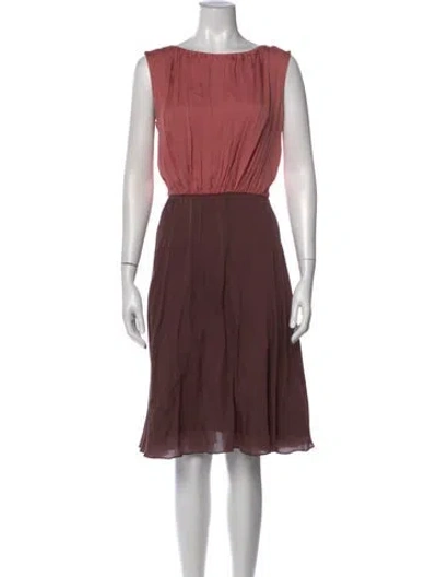 Pre-owned Escada Silk Knee-length Dress In Pink