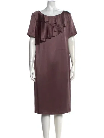 Pre-owned Escada Silk Knee-length Dress In Pink