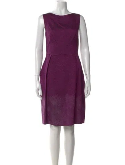 Pre-owned Escada Silk Knee-length Dress In Purple