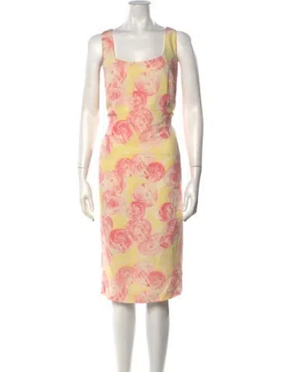 Pre-owned Escada Silk Knee-length Dress In Purple