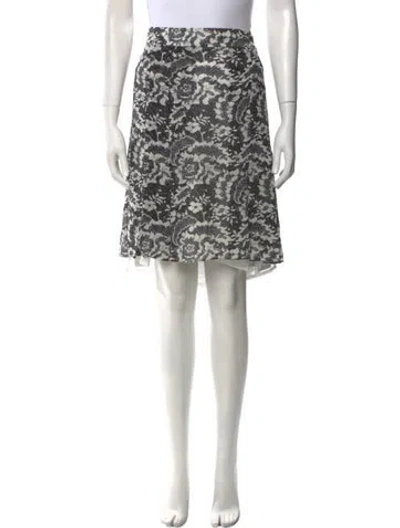 Pre-owned Escada Silk Knee-length Skirt In Black