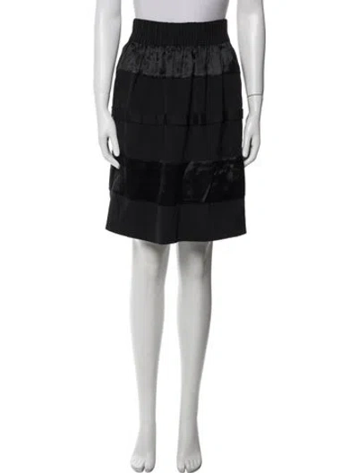 Pre-owned Escada Silk Knee-length Skirt In Black
