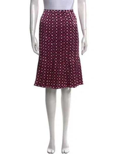 Pre-owned Escada Silk Knee-length Skirt In Black