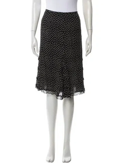 Pre-owned Escada Silk Knee-length Skirt In Black