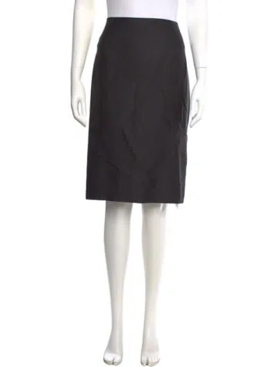 Pre-owned Escada Silk Knee-length Skirt In Black