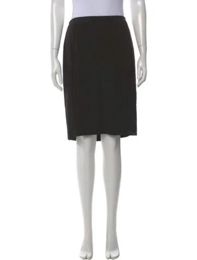 Pre-owned Escada Silk Knee-length Skirt In Black