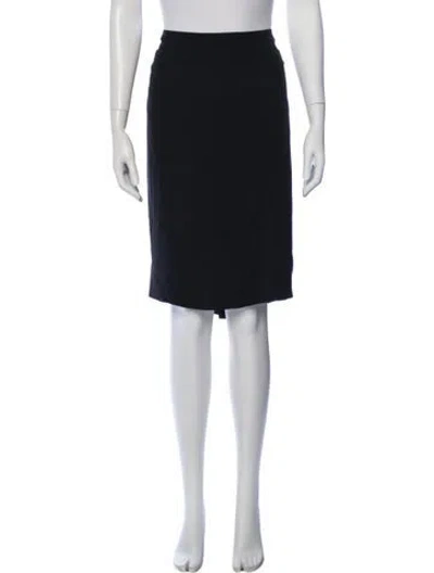 Pre-owned Escada Silk Knee-length Skirt In Black