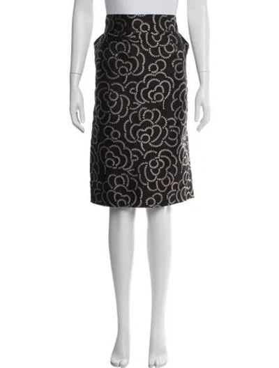 Pre-owned Escada Silk Knee-length Skirt In Black