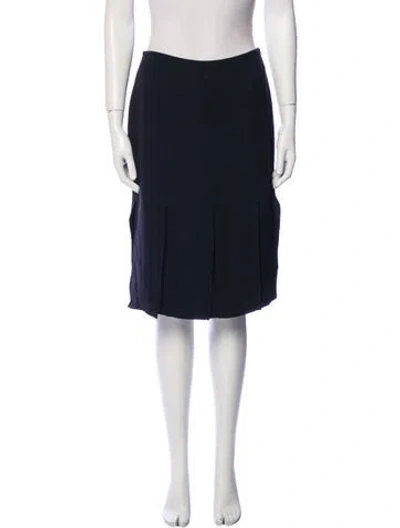 Pre-owned Escada Silk Knee-length Skirt In Blue