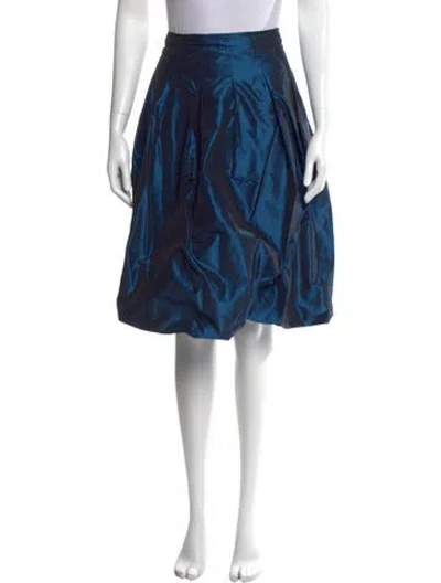 Pre-owned Escada Silk Knee-length Skirt In Blue