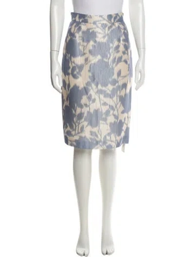 Pre-owned Escada Silk Knee-length Skirt In Blue