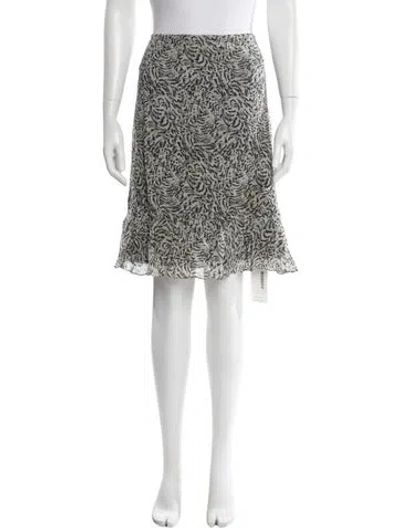 Pre-owned Escada Silk Knee-length Skirt In Gray