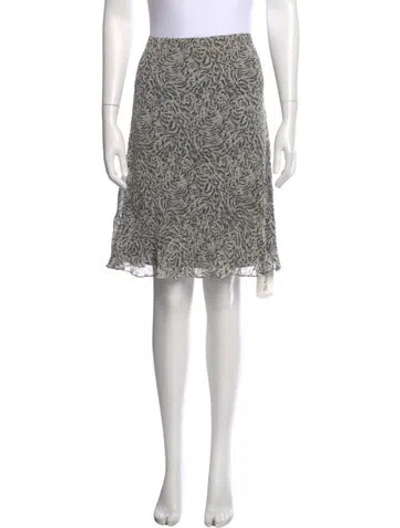Pre-owned Escada Silk Knee-length Skirt In Gray