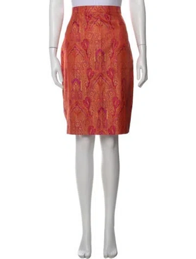 Pre-owned Escada Silk Knee-length Skirt In Multi