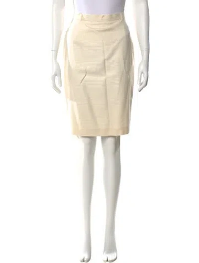Pre-owned Escada Silk Knee-length Skirt In Neutral