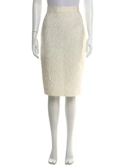 Pre-owned Escada Silk Knee-length Skirt In Neutral