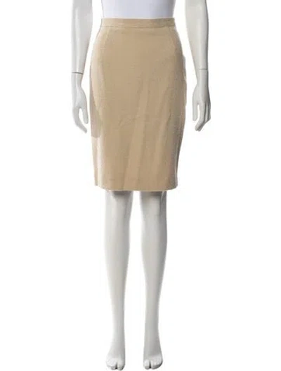 Pre-owned Escada Silk Knee-length Skirt In Neutrals