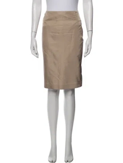 Pre-owned Escada Silk Knee-length Skirt In Neutrals