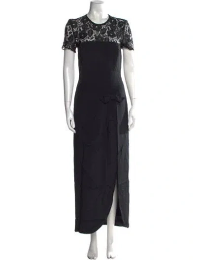 Pre-owned Escada Silk Long Dress In Black