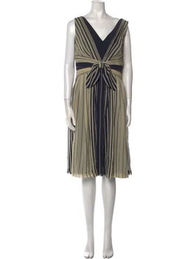 Pre-owned Escada Silk Long Dress In Blue