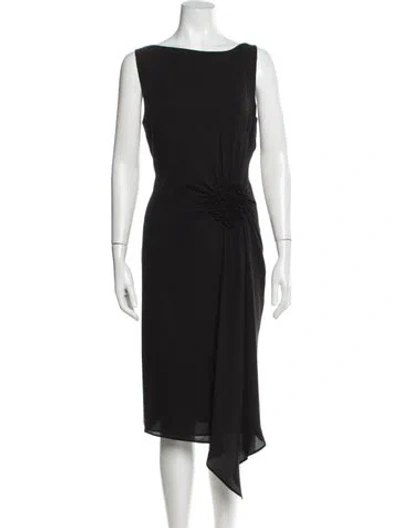 Pre-owned Escada Silk Long Dress In Blue