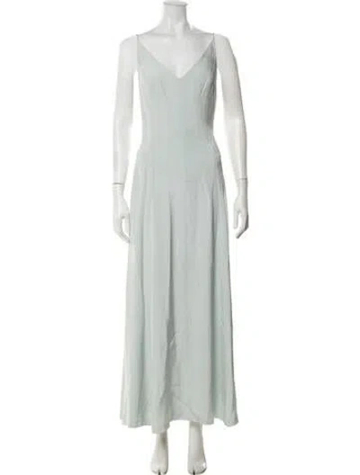 Pre-owned Escada Silk Long Dress In Green