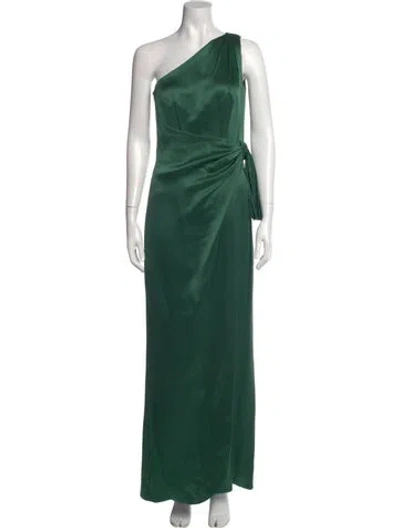 Pre-owned Escada Silk Long Dress In Green