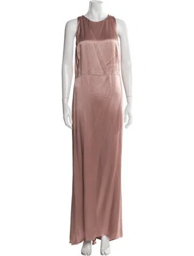 Pre-owned Escada Silk Long Dress In Pink