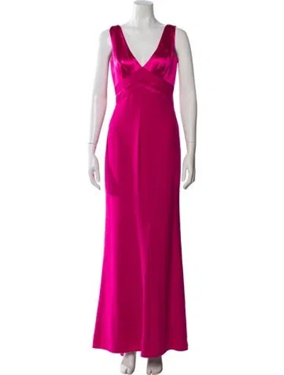 Pre-owned Escada Silk Long Dress In Pink