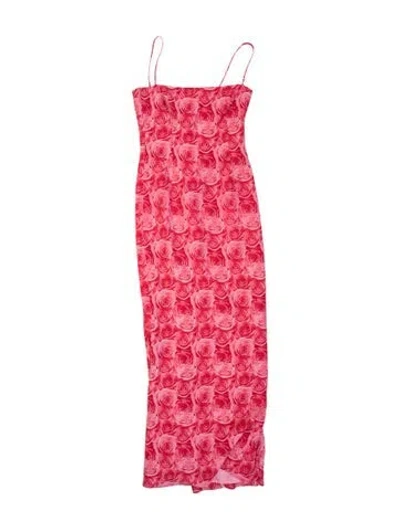 Pre-owned Escada Silk Long Dress In Pink