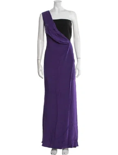 Pre-owned Escada Silk Long Dress In Purple