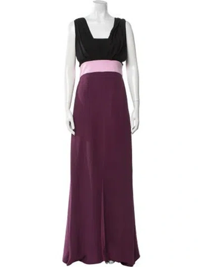 Pre-owned Escada Silk Long Dress In Purple