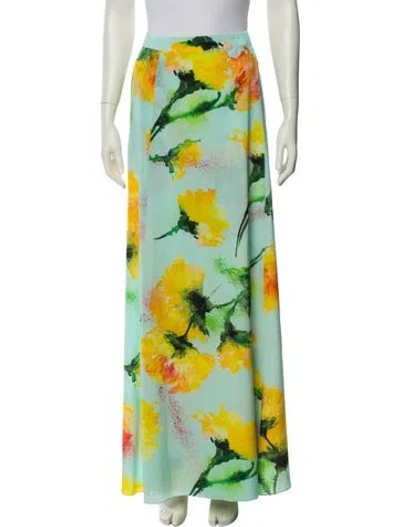 Pre-owned Escada Silk Long Skirt In Blue
