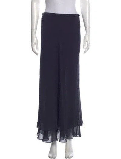 Pre-owned Escada Silk Long Skirt In Blue