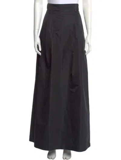Pre-owned Escada Silk Long Skirt In Gray